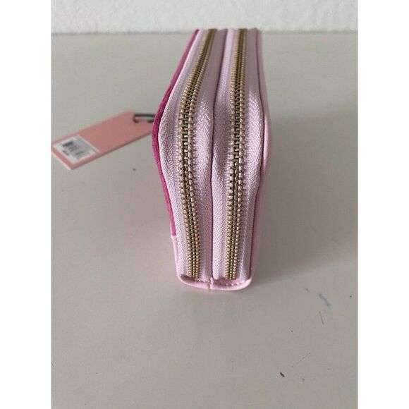Juicy Couture Kingdom Double Medium Zip Around Wallet Raspberry Tart Velour NEW - Picture 6 of 14